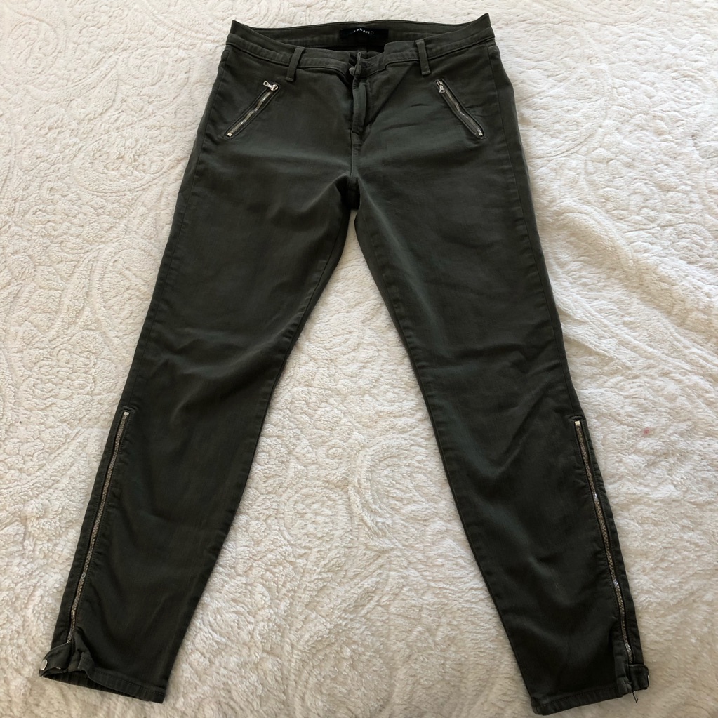 J Brand Carey Moto Capri Midrise Ankle Zip Size 31